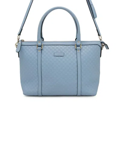 Pre-owned Gucci 2000-2015 Small Microssima Joy Satchel In Blue