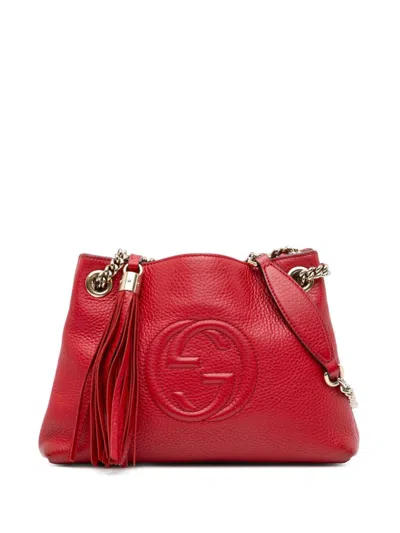 Pre-owned Gucci 2000-2015 Small Soho Chain Tote Bag In Red