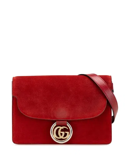 Pre-owned Gucci 2000-2015 Small Suede Gg Ring Torchon Crossbody Bag
