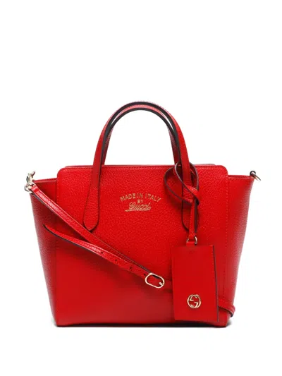 Pre-owned Gucci 2000-2015 Small Swing Tote Bag In Red