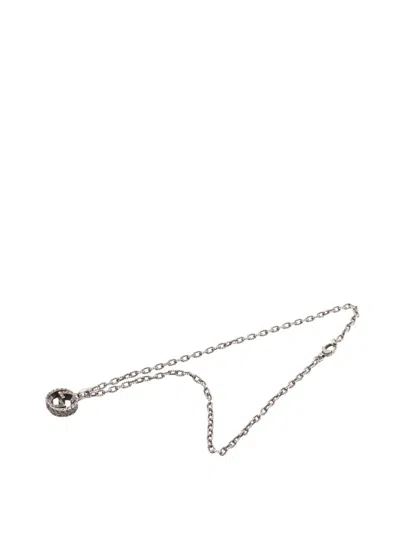 Pre-owned Gucci 2000-2015 Sterling Silver Interlocking G Pendant Necklace