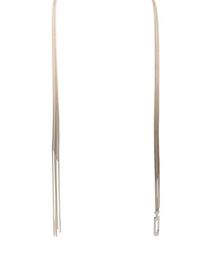 Pre-owned Gucci 2000-2015 Sterling Silver Multistrand Lariat Necklace