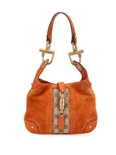 Pre-owned Gucci 2000-2015 Suede Nailhead Jackie Shoulder Bag