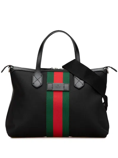 Pre-owned Gucci 2000-2015 Techno Canvas Web Satchel