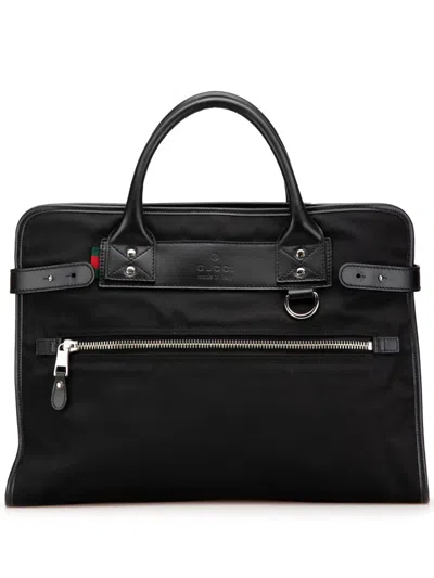 Pre-owned Gucci 2000-2015 Web Nylon Business Bag