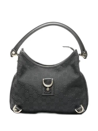 Pre-owned Gucci 2000-2016 Canvas Abbey Shoulderbag In Black