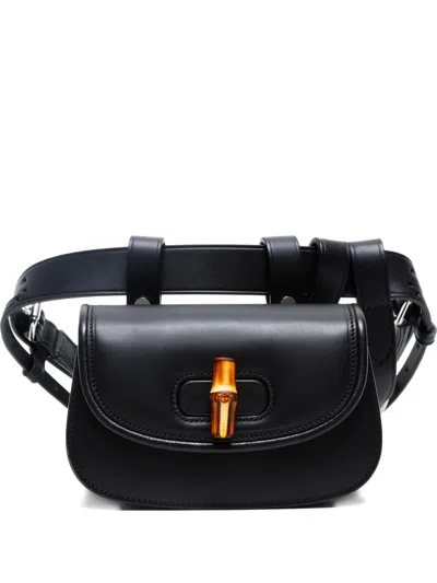 Pre-owned Gucci 2000-2020 Bamboo Waist Bag In Black