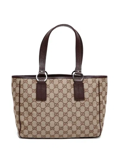 Pre-owned Gucci 2000-2020 Gg Canvas Tote Bag In Brown