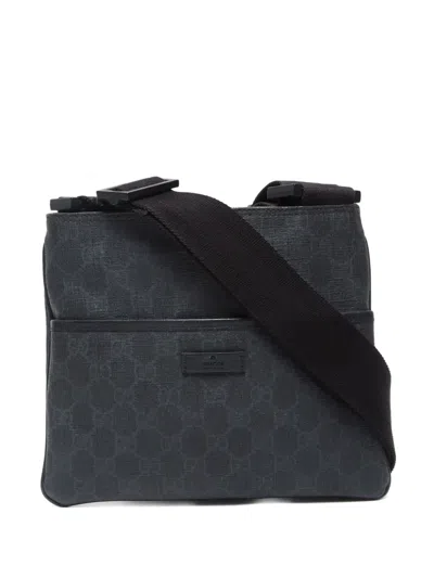 Pre-owned Gucci 2000-2020 Gg Supreme Crossbody Bag In Black