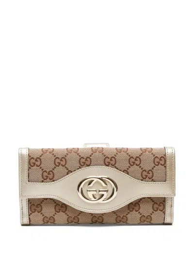 Pre-owned Gucci 2000-2020's Margaux Wallet In 中性色