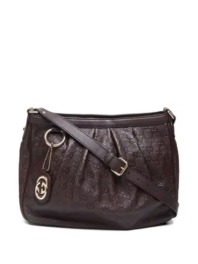 Pre-owned Gucci 2000-2020s Gg Shima Sookie Shoulder Bag In Brown