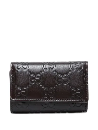 Pre-owned Gucci 2000-2020s Ssima Keyholder In Brown