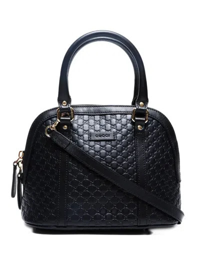Pre-owned Gucci 2000-2020s Micro Shima Handbag In Black