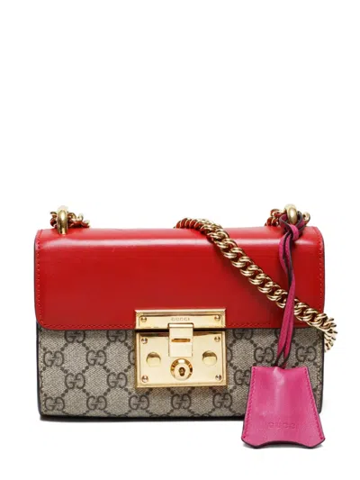 Pre-owned Gucci 2000-2020s Padlock Shoulder Bag In Neutral