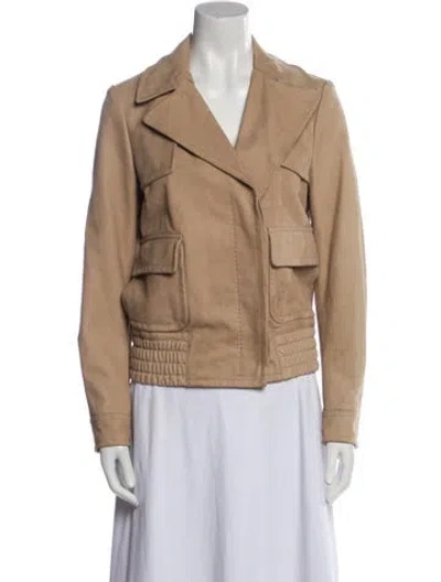 Pre-owned Gucci 2000's Biker Jacket In Neutral