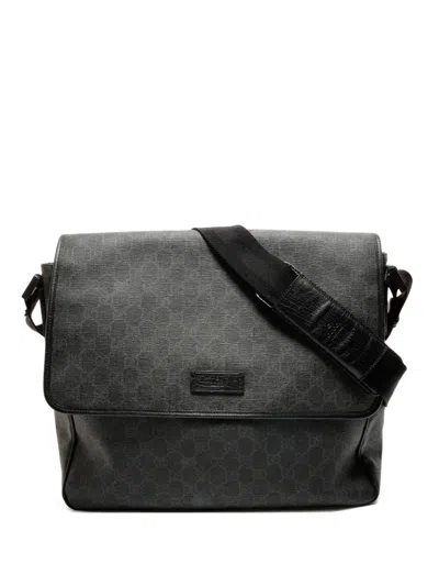Pre-owned Gucci 2000 Classic Gg Shoulder Bag In Gray