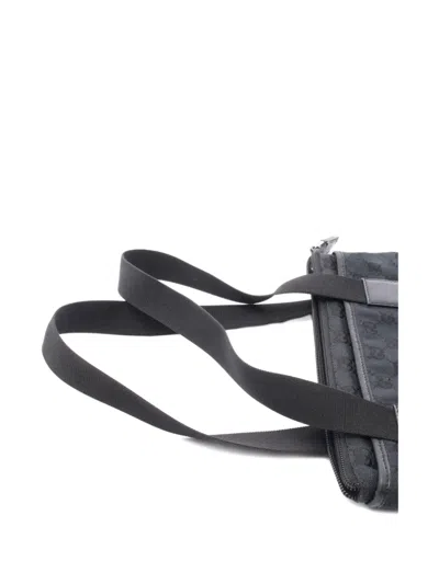 Pre-owned Gucci 2000 Gg Canvas Tote Bag In Black