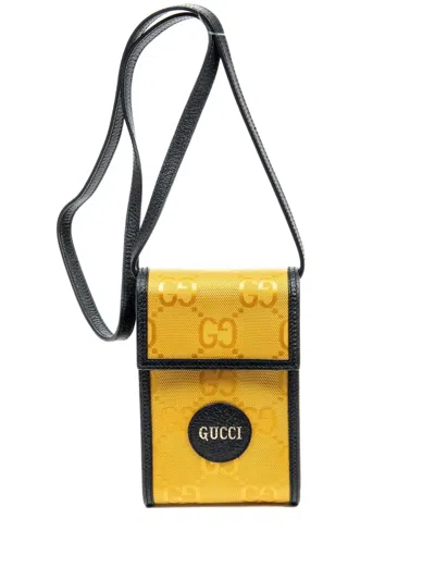 Pre-owned Gucci 2000 Gg-pattern Shoulder Bag In Yellow