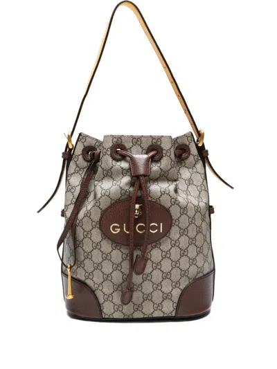 Pre-owned Gucci 2000 Gg Supreme Shoulder Bag In Neutral