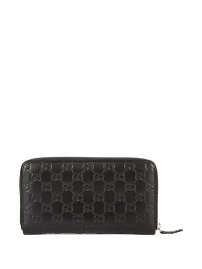 Pre-owned Gucci 2000 Ssima Wallet In Black