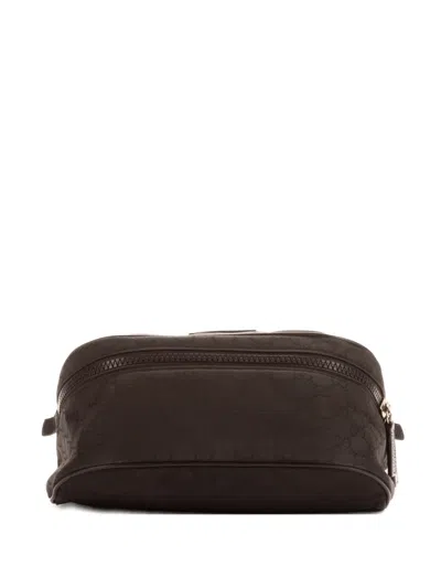 Pre-owned Gucci 2000 Monogram Shoulder Bag In Black