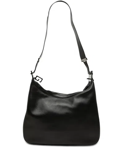 Pre-owned Gucci 2000-2015 Calfskin Attache Shoulder Bag In Black