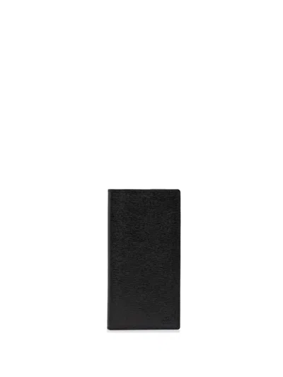 Pre-owned Gucci 2000-2015 Calfskin Bifold Wallet Long Wallets In Black