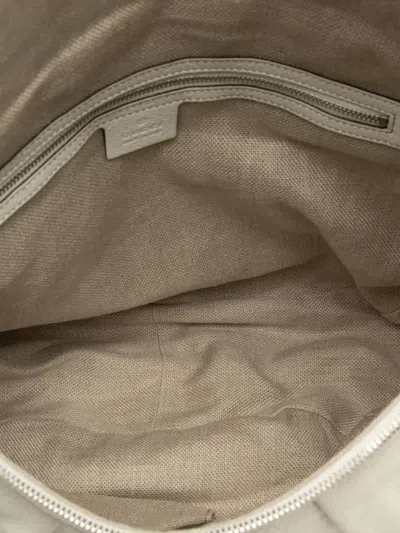 Pre-owned Gucci 2000-2015 Calfskin Icon Bit Satchel In White