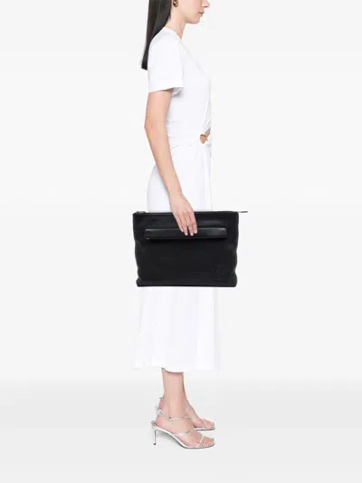Pre-owned Gucci 2000-2015 Calfskin Soho Clutch Bag In Black