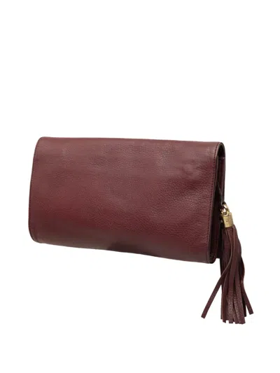 Pre-owned Gucci 2000-2015 Calfskin Soho Disco Clutch Bag In Red