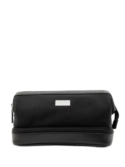 Pre-owned Gucci 2000-2015 Canvas Cosmetic Pouch In Black