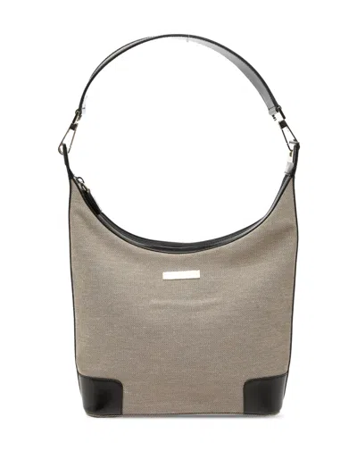 Pre-owned Gucci 2000-2015 Canvas Shoulder Bag In Neutral