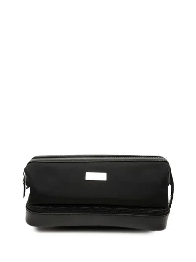 Pre-owned Gucci 2000-2015 Canvas Toiletry Pouch In Black