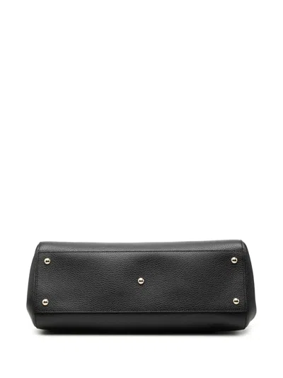 Pre-owned Gucci 2000-2015 Dollar Calfskin Lady Satchel In Black