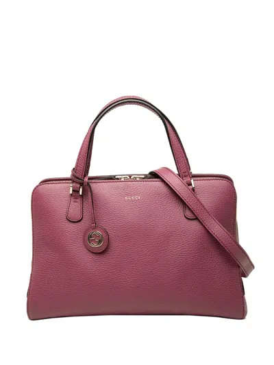 Pre-owned Gucci 2000-2015 Dollar Calfskin Lady Satchel In Pink