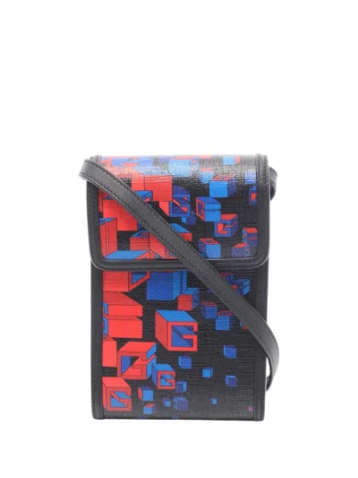 Pre-owned Gucci 2000-2015 Geometric G Crossbody Bag In Black
