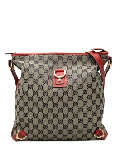 Pre-owned Gucci 2000-2015 Gg Canvas Abbey D Ring Crossbody Bag In Neutrals