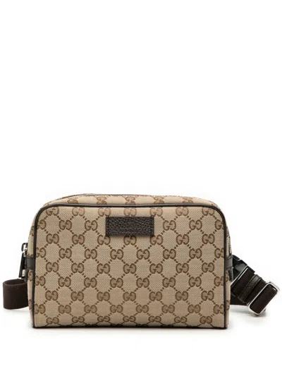 Pre-owned Gucci 2000-2015 Gg Canvas Belt Bag In Neutral