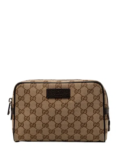 Pre-owned Gucci 2000-2015 Gg Canvas Belt Bag In Neutral
