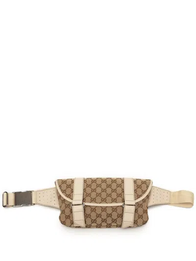 Pre-owned Gucci 2000-2015 Gg Canvas Belt Bag In Neutral
