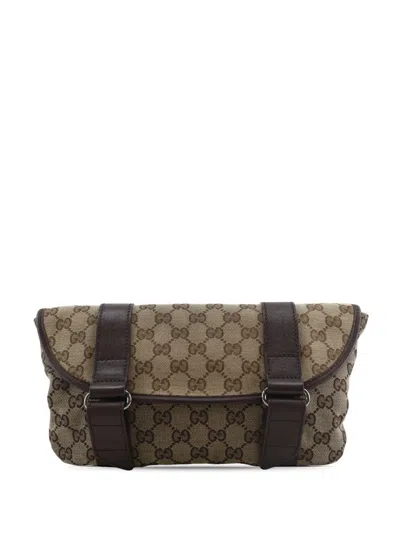 Pre-owned Gucci 2000-2015 Gg Canvas Belt Bag In Neutral