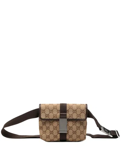 Pre-owned Gucci 2000-2015 Gg Canvas Belt Bag In Neutral
