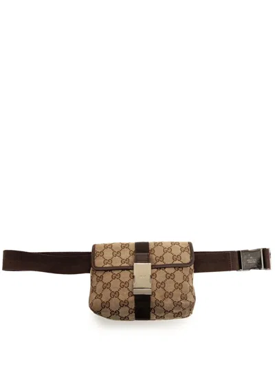 Pre-owned Gucci 2000-2015 Gg Canvas Belt Bag In Neutral