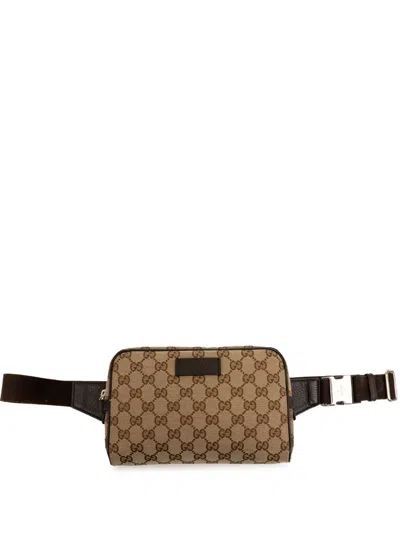Pre-owned Gucci 2000-2015 Gg Canvas Belt Bag In Neutral