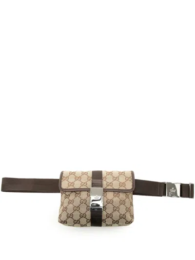 Pre-owned Gucci 2000-2015 Gg Canvas Belt Bag In Neutral