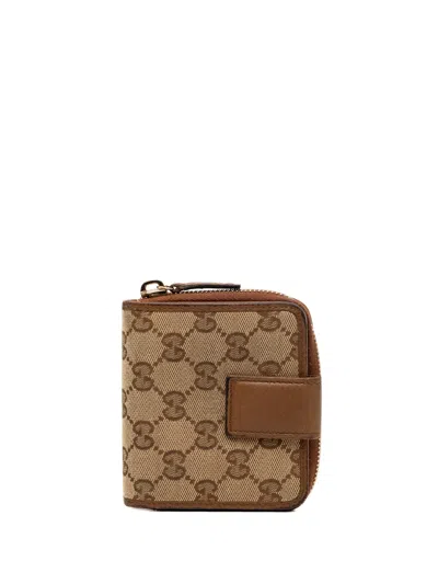 Pre-owned Gucci 2000-2015 Gg Canvas Bifold Wallet Small Wallets In Neutral