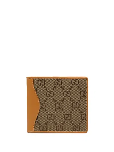 Pre-owned Gucci 2000-2015 Gg Canvas Bifold Wallet Small Wallets In Neutral