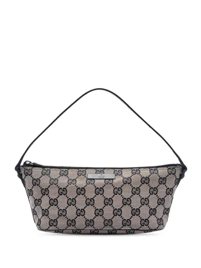 Pre-owned Gucci 2000-2015 Gg Canvas Boat Shoulder Bag In Neutral