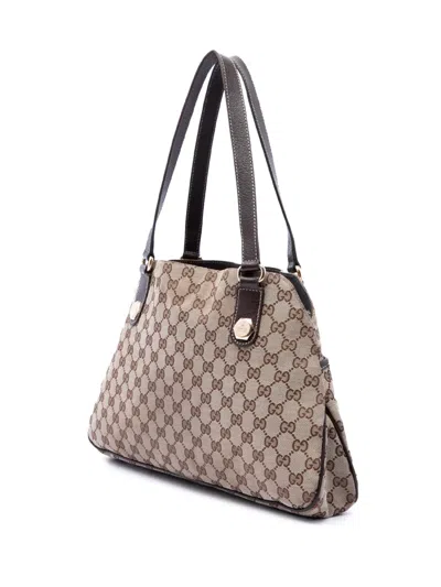 Pre-owned Gucci 2000-2015 Gg Canvas Charmy Shoulder Bag In Neutrals