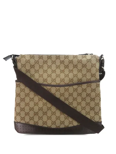 Pre-owned Gucci 2000-2015 Gg Canvas Crossbody Bag In Neutral